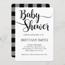 Buffalo Plaid Baby shower simple