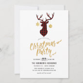 Invitation Buffalo Plaid Christmas Party (Devant)
