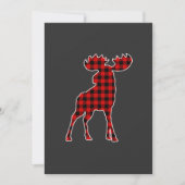 Invitation Buffalo Plaid Moose Christmas Cadeau (Devant)