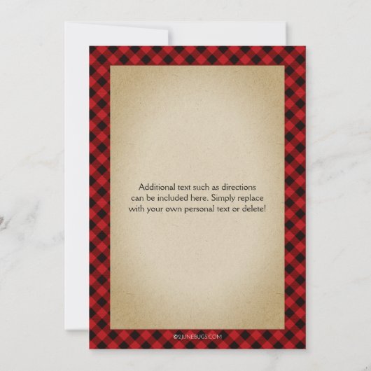 Invitation Buffalo Plaid Red Truck and Tree Christmas Party (Dos)