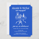 Invitation Buffet blanc DInner personnalisation de l'engageme (Devant)