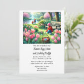 Invitation Buffet de Pâques et chasse aux œufs de vacances (Debout devant)