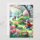 Invitation Buffet de Pâques et Fêtes de Chasse aux Oeufs (Dos)