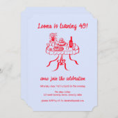 Invitation Buffet Whimsical Cute Pique-nique Personnalisé Ann (Devant / Derrière)