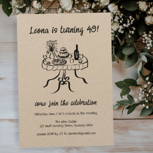 Invitation Buffet Whimsical Cute Pique-nique Personnalisé Ann