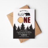 Invitation Buffle d'ours sauvage déposé premier anniversaire