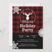 Invitation Buffle noir rouge Plaid Noël Fête de Noël (Devant)