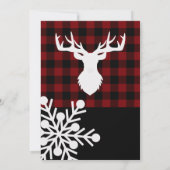 Invitation Buffle noir rouge Plaid Noël Fête de Noël (Dos)