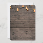 Invitation Buffle rustique à carreaux bois de cerf Fête de fi (Dos)