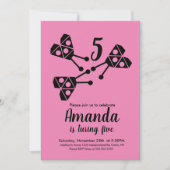 Invitation Bug de Ladybug moderne géométrique Anniversaire ro (Devant)