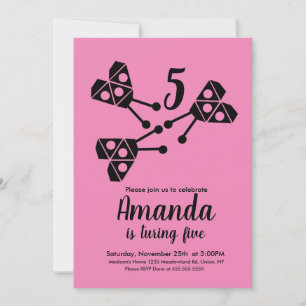 Invitation Bug de Ladybug moderne géométrique Anniversaire ro