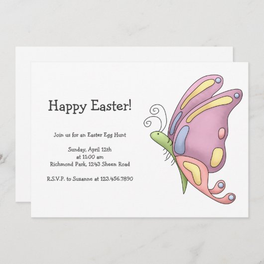 Invitation Buggez-vous ・ Papillon (Devant / Derrière)