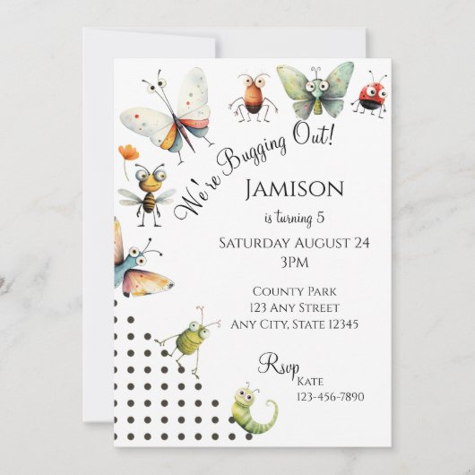 Invitation Bugging Out | Rassemblement d'insectes (Devant)