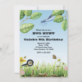 Invitation Bugs! Chasse aux insectes fête d'anniversaire en p (Devant)