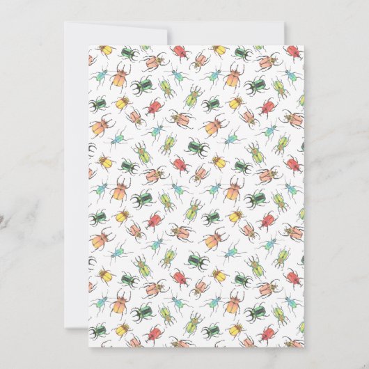 Invitation Bugs d'Amour d'Anniversaire (Dos)