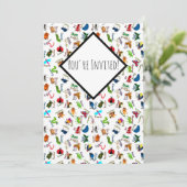 Invitation Bugs de l'alphabet (Debout devant)