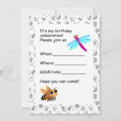 Invitation Bugs de l'alphabet (Dos)