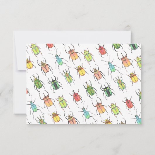 Invitation Bugs et baisers XOXO Saint Valentin (Dos)