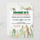 Invitation Bugs mignons et escargots Anniversaire (Devant)