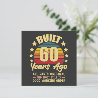 Invitation Built 60 Years Ago All Parts Original 60 Birthday