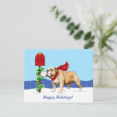 Invitation Buldog Christmas Holiday Mail (Debout devant)
