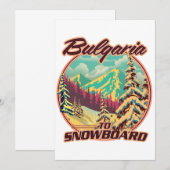 Invitation Bulgarie pour faire du snowboard (Devant / Derrière)