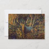 Invitation Bull Elk dans la forêt d'automne (Devant)