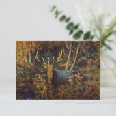 Invitation Bull Elk dans la forêt d'automne (Debout devant)