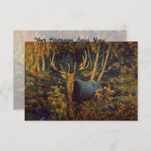 Invitation Bull Elk dans la forêt d'automne