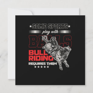 Invitation Bull Riding Cowboy Country Rodeo Cowgirl Cadeau
