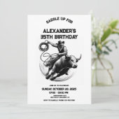 Invitation Bull Rodeo Anniversaire Invitation, Cowboy Anniver (Debout devant)