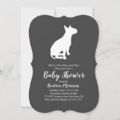 Invitation Bull Terrier Baby shower Chien Neutre Genre (Devant)