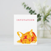Invitation Bulldog français rouge (Debout devant)