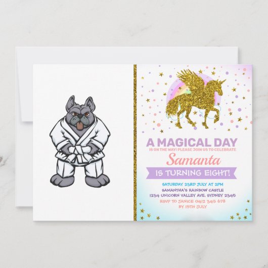 Invitation Bulldog jiu jitsu | choisir la couleur de l'arrièr (Devant)