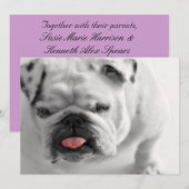 Invitation Bulldog Puppy anglais (Devant / Derrière)