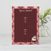 Invitation Bulldog rouge (Debout devant)