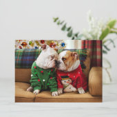Invitation Bulldogs de Noël en pulls (Debout devant)