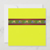 Invitation Bulldozer Jaune Boy 3ème anniversaire fête Invitat (Dos)