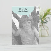 Invitation Bulle de citation d'anniversaire (Debout devant)