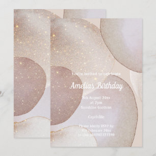 INVITATION BULLE DE MARBRE LUXE ANNIVERSAIRE