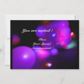 Invitation BULLE DE QUANTIQUE noir rose violet fuchsia (Dos)