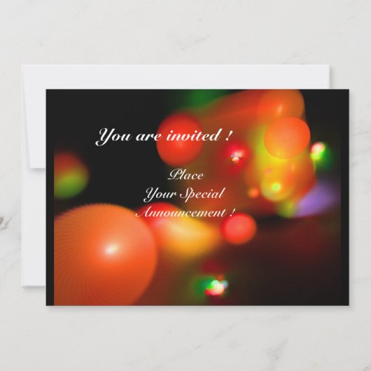 Invitation BULLE DE QUANTIQUE rouge noir rose (Dos)