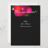 Invitation BULLE DE QUANTUM MONOGRAMME rouge noir rose (Dos)