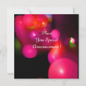 Invitation BULLE DE QUANTUM MONOGRAMME rouge noir rose (Dos)