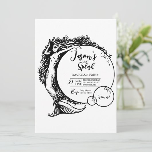 Invitation Bulle de sirène (Debout devant)