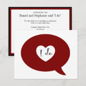 Invitation Bulle de texte 'Je le veux' (Devant / Derrière)