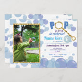 Invitation Bulle POP Anniversaire Parties scintillant photo b (Devant / Derrière)