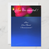 Invitation Bulle quantique monogramme rouge bleu (Dos)