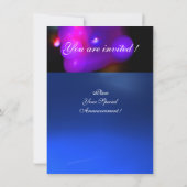 Invitation Bulle Quantique Monogramme violet bleu rsvp (Dos)