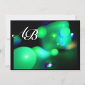 Invitation BULLE QUANTIQUE noir vert (Devant)